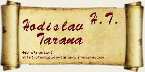Hodislav Tarana vizit kartica